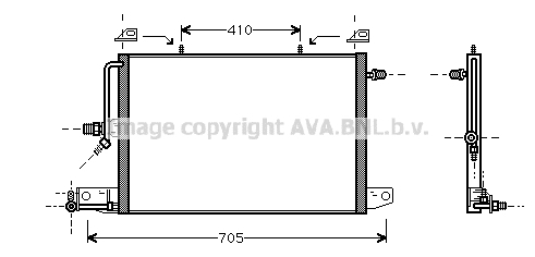 Radiator ac condensator potrivit audi 100 c4, a6 c4 1.8-4.2 10.92-12.97