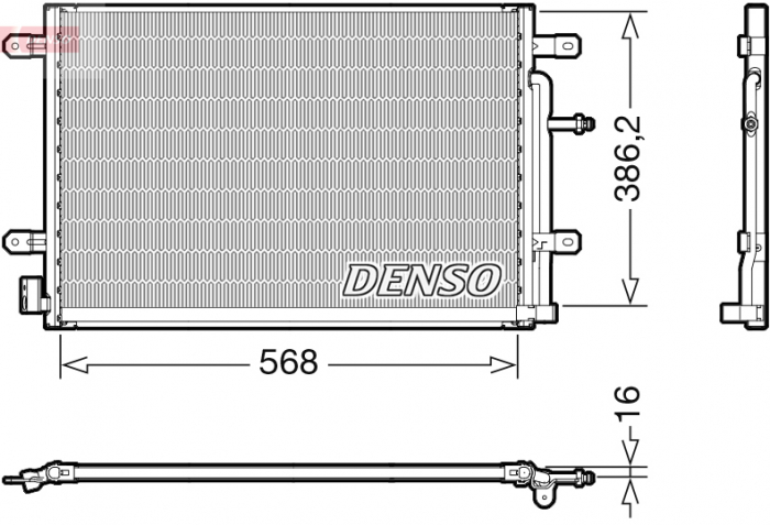 Radiator AC condensator potrivit AUDI A4 B6, A4 B7, A4 B8 1.6-3.2 10.02-12.15