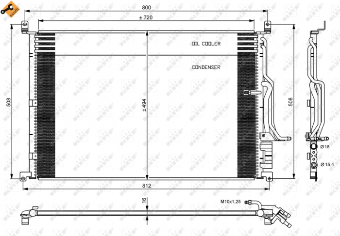 Radiator AC condensator potrivit AUDI A8 D3 2.8-6.0 2002-2010 [2]