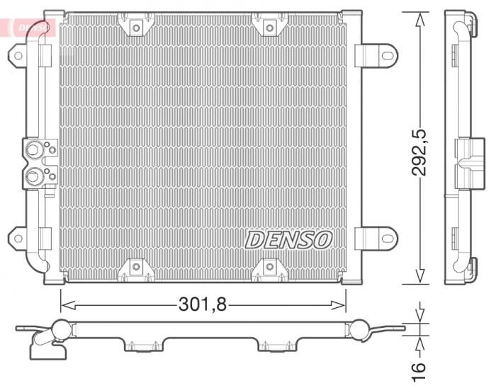 Radiator AC condensator potrivit AUDI R8, R8 SPYDER 4.2 5.2 04.07-07.15