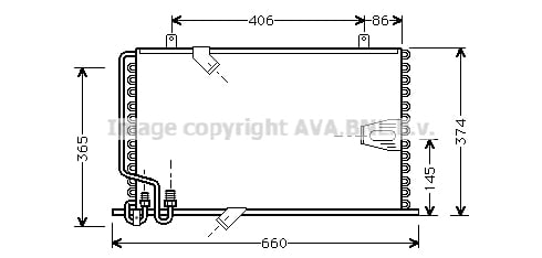 Radiator AC condensator potrivit BMW Seria 5 (E34) 2.5D 3.8 09.91-07.96
