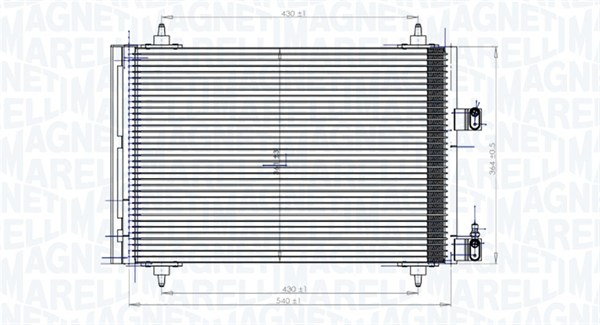 Radiator AC condensator potrivit CITROEN C5 I 1.8-3.0 03.01-08.04