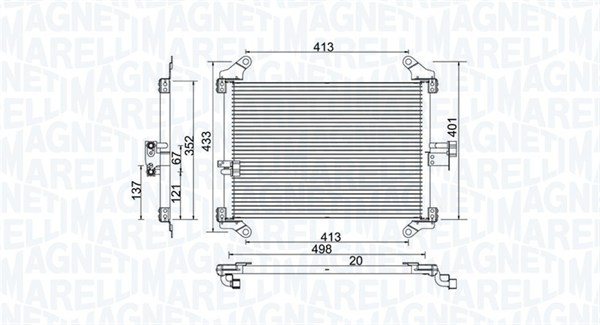 Radiator AC condensator potrivit CITROEN JUMPER; FIAT DUCATO; PEUGEOT BOXER 1.9D-2.8D 02.94-