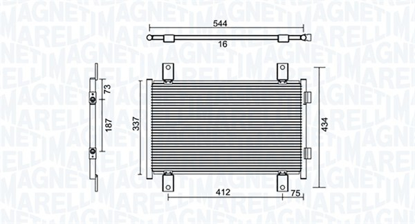 Radiator AC condensator potrivit CITROEN JUMPER; FIAT DUCATO; PEUGEOT BOXER 2.0-2.8D 12.01-