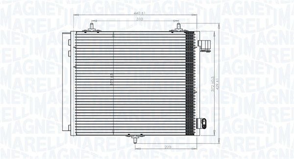 Radiator AC condensator potrivit DS DS 3; CITROEN C2, C2 ENTERPRISE, C3 AIRCROSS II, C3 I, C3 II, C3 III, C3 PLURIEL, C4 CACTUS, DS3; PEUGEOT 1007, 2008 I, 207, 208, 208 I 1.0-1.6D 02.02-