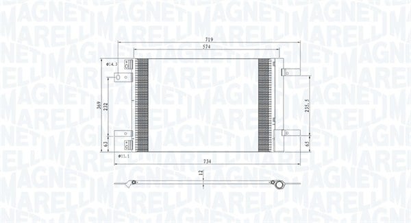 Radiator AC condensator potrivit DS DS 7; CITROEN BERLINGO, BERLINGO MINIVAN, C4 GRAND PICASSO II, C4 PICASSO II, C4 SPACETOURER, GRAND C4 SPACETOURER, JUMPY, SPACETOURER; OPEL VIVARO C 1.2-Electric 0