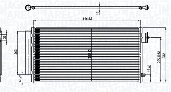 Radiator AC condensator potrivit FIAT 500L, TIPO 0.9-1.6D 09.12-