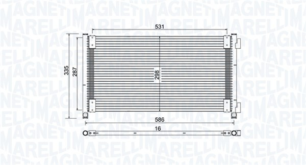 Radiator AC condensator potrivit FIAT PUNTO 1.2 09.99-12.10