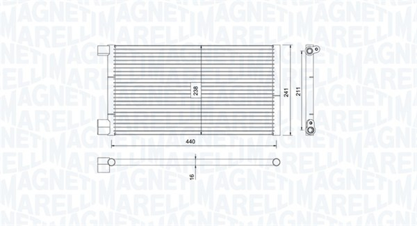 Radiator AC condensator potrivit FIAT SEICENTO 600 1.1 01.98-01.10