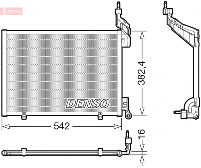 Radiator AC condensator potrivit FORD FIESTA VI 1.6D 06.08-