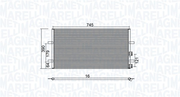 Radiator AC condensator potrivit FORD TRANSIT, TRANSIT TOURNEO 2.2D-2.4D 04.06-12.14