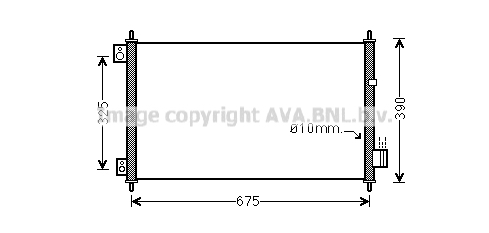 Radiator AC condensator potrivit HONDA ACCORD VII 2.2D 2.4 02.03-05.08