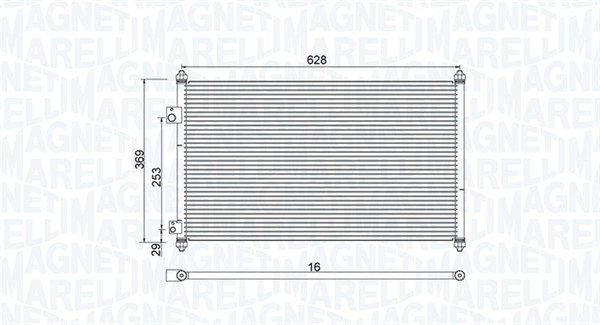 Radiator AC condensator potrivit HONDA CIVIC VII 1.4 1.6 11.00-09.05