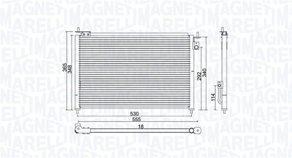 Radiator AC condensator potrivit HONDA CIVIC VII 1.7D 01.02-09.05