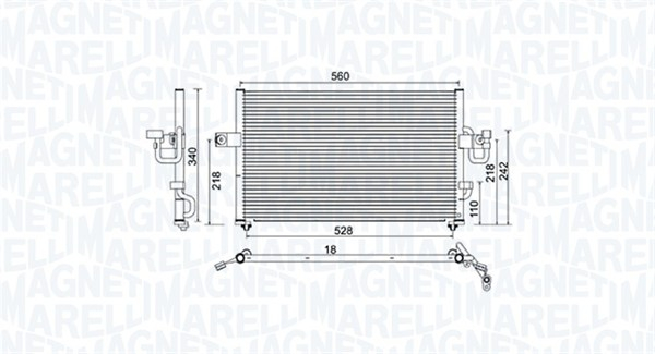 Radiator ac condensator potrivit hyundai accent, accent i 1.3 1.5 10.94-01.00