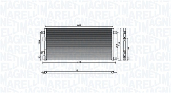 Radiator AC condensator potrivit IVECO DAILY III, DAILY IV 2.3D 09.02-08.11