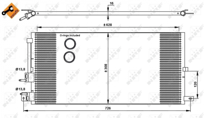 Radiator AC condensator potrivit JAGUAR X-TYPE I 2.0D/2.2D 2003-2009 [2]