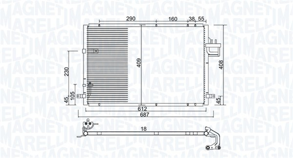 Radiator AC condensator potrivit KIA CARENS II 2.0D 07.02-