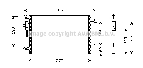 Radiator ac condensator potrivit lancia lybra 1.6-2.4d 07.99-10.05