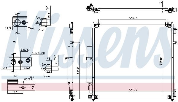 Radiator AC condensator potrivit LAND ROVER DEFENDER, DISCOVERY V, RANGE ROVER IV, RANGE ROVER SPORT II 3.0D 3.0DH 5.0 08.12-