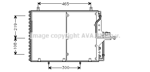 Radiator AC condensator potrivit MERCEDES 124 (A124), 124 (C124), 124 T-MODEL (S124), 124 (W124), E (A124), E (C124), E T-MODEL (S124), E (W124) 2.6-3.2 09.85-03.98