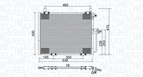 Radiator AC condensator potrivit MERCEDES 124 (C124), 124 T-MODEL (S124), 124 (W124) 2.3 2.6 3.0 12.84-06.93