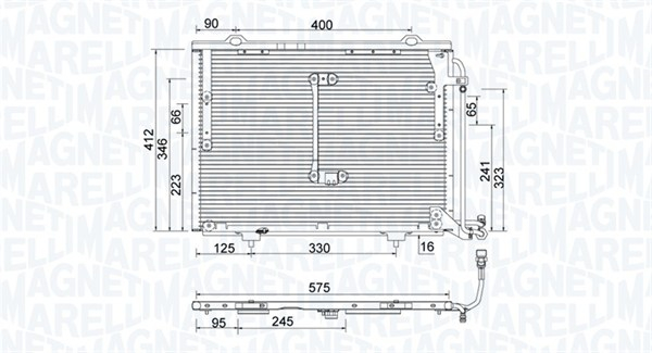 Radiator AC condensator potrivit MERCEDES C T-MODEL (S202), C (W202), E T-MODEL (S210), E (W210) 1.8-4.3 03.93-03.01