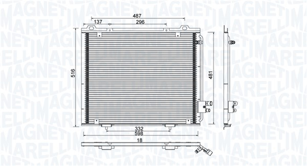 Radiator AC condensator potrivit MERCEDES E T-MODEL (S210), E (W210) 2.0-5.4 06.95-03.03