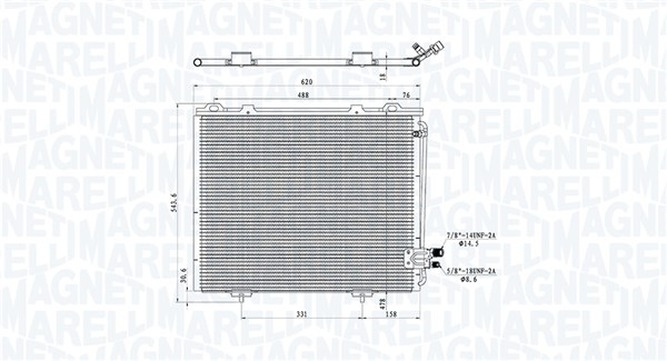 Radiator AC condensator potrivit MERCEDES E T-MODEL (S210), E (W210) 2.0-5.4 1995-2003 [2]