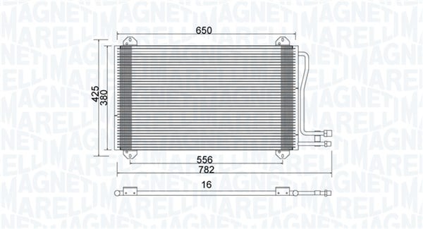 Radiator AC condensator potrivit MERCEDES SPRINTER 2-T (B901, B902), SPRINTER 3-T (B903), SPRINTER 4-T (B904), SPRINTER 5-T (B905) 2.1D-2.9D 01.95-05.06
