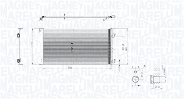 Radiator AC condensator potrivit MINI (R56), (R57), (R58), (R59), CLUBMAN (R55), CLUBVAN (R55), COUNTRYMAN (R60), PACEMAN (R61) 1.4-2.0D 09.06-10.16