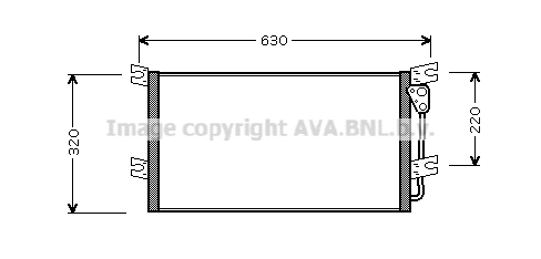 Radiator AC condensator potrivit MITSUBISHI DELICA SPACE GEAR, L400 2.0 2.4 2.5D 05.95-06.05