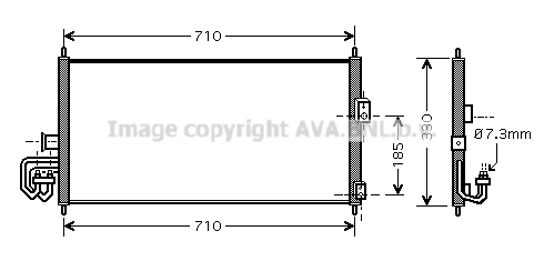 Radiator ac condensator potrivit nissan almera ii, primera 1.5-2.2d 01.00-
