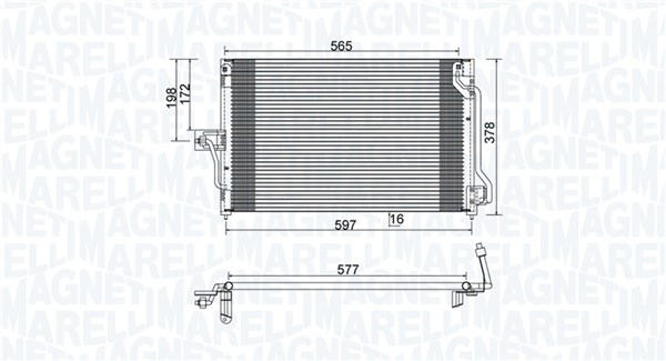 Radiator AC condensator potrivit OPEL ASTRA F, ASTRA G 1.4-2.0 09.91-04.05 [2]