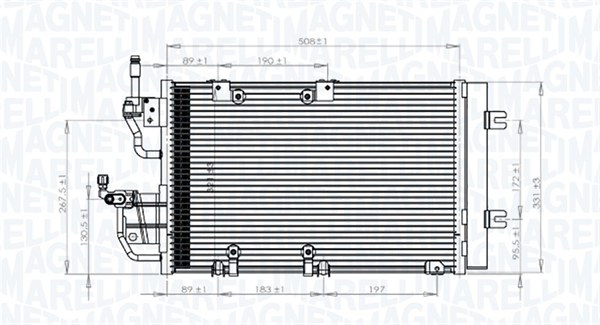 Radiator AC condensator potrivit OPEL ASTRA H, ASTRA H GTC, ZAFIRA B 1.3D-2.0 04.04-04.15