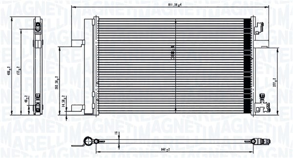 Radiator AC condensator potrivit OPEL ASTRA J, ASTRA J GTC, CASCADA 2.0D 09.12-10.15