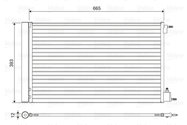 Radiator AC condensator potrivit OPEL INSIGNIA A, INSIGNIA A COUNTRY; SAAB 9-5 1.6-2.8 07.08-03.17