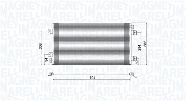 Radiator AC condensator potrivit OPEL MOVANO A; RENAULT MASTER II 1.9D-3.0D 07.98-