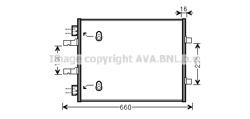 Radiator AC condensator potrivit OPEL VIVARO A; RENAULT TRAFIC II 2.0D 01.06-