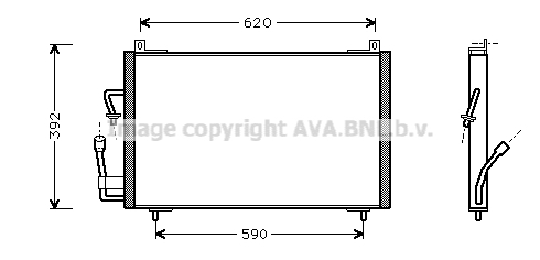 Radiator ac condensator potrivit peugeot 406 2.0-3.0 01.99-12.04