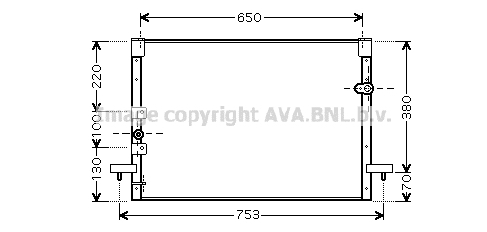 Radiator AC condensator potrivit TOYOTA PREVIA I 2.4 09.93-12.97