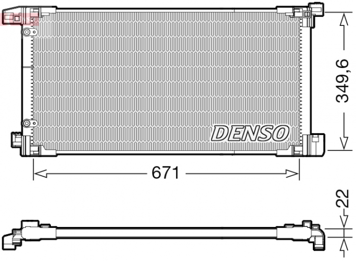 Radiator AC condensator potrivit TOYOTA PRIUS PHV 1.8H 01.16-