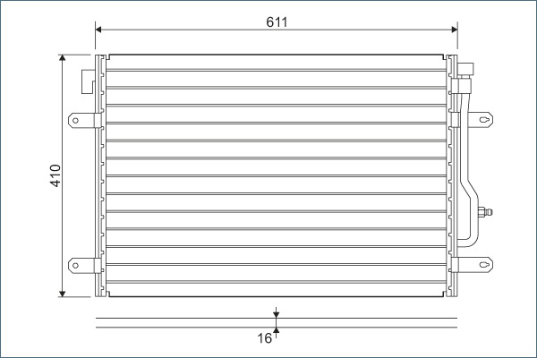 Radiator AC potrivit AUDI A4 B6, A4 B7, A6 C5, ALLROAD C5 1.6-4.2 2000-2008 [2]