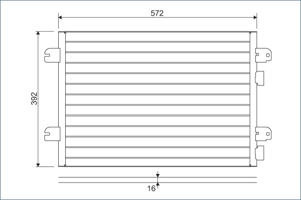 Radiator AC potrivit DACIA LOGAN, LOGAN EXPRESS, LOGAN MCV, SANDERO; RENAULT LOGAN I, MEGANE I, MEGANE I CLASSIC, MEGANE I COACH, SANDERO/STEPWAY I, SCENIC I 1.4-2.0 dupa 1996 [2]