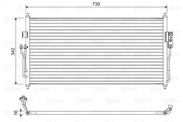Radiator AC potrivit NISSAN ALMERA CLASSIC 1.6 dupa 2006 [2]