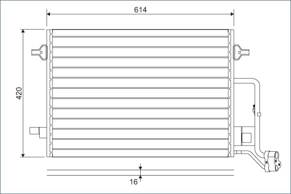 Radiator AC potrivit SKODA SUPERB I; VW PASSAT B5, PASSAT B5.5 1.6-4.0 2000-2008 [2]