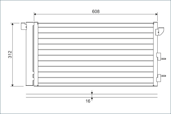Radiator AC (uscator) potrivit FIAT PANDA 1.1-1.4CNG dupa 2003 [2]