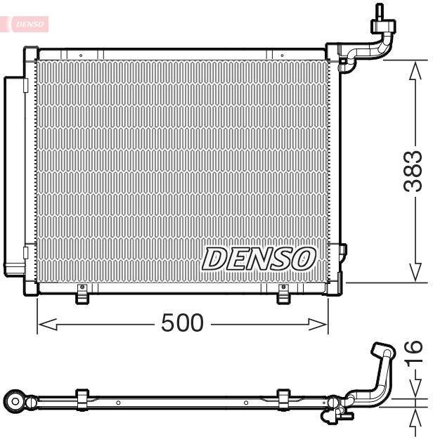 Radiator AC (uscator) potrivit FORD ECOSPORT, FIESTA VI, FIESTA VII, PUMA, TOURNEO COURIER B460, TRANSIT COURIER B460 1.0-1.6D dupa 2008 [2]