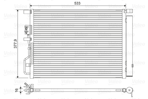 Radiator AC (uscator) potrivit HYUNDAI TUCSON; KIA SPORTAGE IV 1.6-2.0DH dupa 2015 [2]