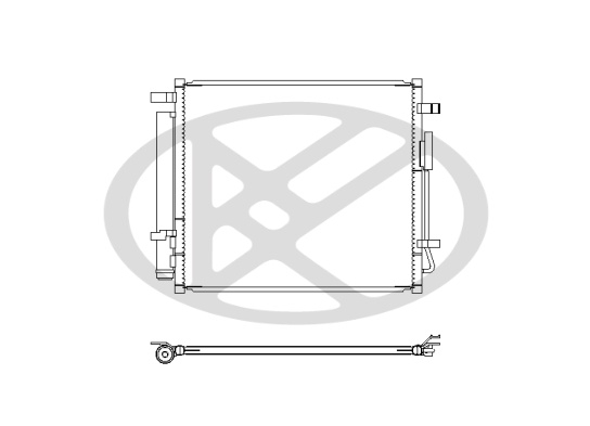 Radiator AC (uscator) potrivit HYUNDAI TUCSON; KIA SPORTAGE V 1.6-1.6LPG dupa 2020 [2]